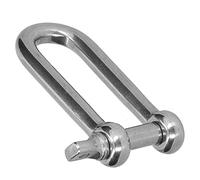 Alomejor Manille Longue et Droite en D, Robuste, en Acier Inoxydable 304, pour Applications Mécaniques, Force de Roulement Sûre, Paquet de 10 (10 piècesM5)