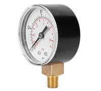 Alomejor Manomètre avec Lecture Numérique Claire pour Eau, Huile, Gaz, Liquide, Manomètre à Vide à Double échelle pour Applications Automobiles