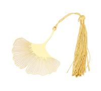 Alomejor Marque-page en Métal doré, Léger et Fin, Feuille de Plante Vintage, Marqueur en Laiton pour Amateurs de Livres, écrivains, Lecteurs, 1 Pièce (Feuille de Ginkgo)