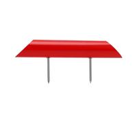 Alomejor Marqueur de Tee Rouge avec Pointes Métalliques, Lot de 50, 5 Cm, pour Terrain de Golf