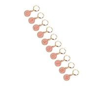Alomejor Marqueurs de Points de Crochet Numérotés, 10 Pièces, Suivi de Finition en émail Durable pour les Projets de Tricot et de Crochet, Alliage de Zinc 3cm (PINK)
