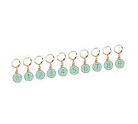 Alomejor Marqueurs de Points de Crochet Numérotés, 10 Pièces, Suivi de Finition en émail Durable pour les Projets de Tricot et de Crochet, Alliage de Zinc 3cm (BLUE)