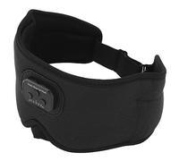 Alomejor Masque de Sommeil Bluetooth, Masque de Sommeil 3D en Soie Glacée avec 20 Modes de Bruit Blanc, écouteurs de Musique Confortables pour Dormeurs Latéraux (Black)