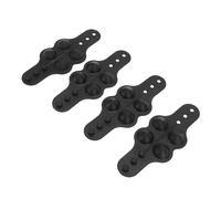 Alomejor Masseur de Couverture de Volant, Couverture de Volant de Voiture en Silicone avec Marqueur Central, 4 Pièces Poignée de Massage Antidérapante, 6,50 X 2,52 X 0,55 Pouces pour Les Navetteurs