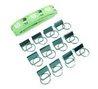 Alomejor Matériel de Porte-clés Durable, Kit de Porte-clés en Fer Vert pour la Fabrication de Lanières, de Bracelets et de, 12 Pièces