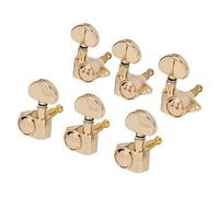 Alomejor Mécaniques de Guitare Plaquées or, Têtes de Machine 3L3R 6 Jeux