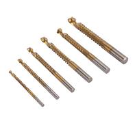 Alomejor Mèches de Coupe Latérales, Scie Spirale en Acier Rapide pour une Utilisation Polyvalente dans le Bois, le Métal et le Plastique, 6 Pièces, 3mm 4mm 5mm 6mm