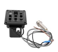 Alomejor Micro de Guitare Double Mode avec égaliseur de Préampli de Mélange de Microphone pour Musiciens en Plastique + Métal 1