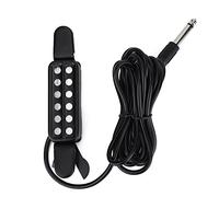 Alomejor Micro Guitare Acoustique,amplifie Son Clair Naturel avec 12 Trous sonores,transducteur Capture magnétique pour Musiciens débutants Professionnels en Studio scène répétition