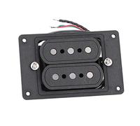 Alomejor Micro Humbucker à 3 Cordes pour Guitare Boîte à Cigares - Collecteur de Sons précâblé Durable pour les Projets de Bricolage (en fibre vulcaniséenoir)