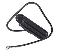 Alomejor Micro Humbucker à Double Rail Chaud 11K, Accessoires de Guitare électrique ABS à Aimant en Céramique avec Réduction du Bruit, pour une Installation Facile (piste noire noire)