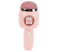Alomejor Microphone Bluetooth sans Fil pour Enfants, Haut-Parleur Portable avec Son Haute fidélité, Microphone Rechargeable pour Fête à la Maison, KTV, Activités de Plein Air (Pink)