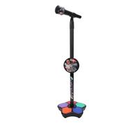 Alomejor Microphone de karaoké pour Enfants, Microphone pour Tout-Petit avec des Lumières LED, Haut-Parleur pour 3,4,5,6,7,8,9,10,11,12, Noir