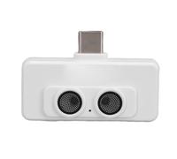 Alomejor Microphone de Téléphone, Enregistrement avec Microphone Omnidirectionnel et Cravate Plug Play de Type C pour Smartphones, Tablettes, Appareils Photo, Ordinateurs (White)