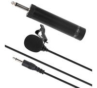 Alomejor Microphone Lavalier pour saxophone : accessoire d'instruments de musique professionnel, câble blindé de 16,4 pieds, réduction des interférences du vent, 6,35 mm de chat, noir (5