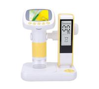Alomejor Microscope Jouet pour Enfants 2 Pouces, Microscope Numérique Portatif avec éclairage LED Réglable pour L'exploration Scientifique des Enfants