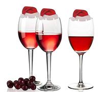 Alomejor Mignons Marqueurs de Verre à Vin de Noël, 80 Pièces, avec des Motifs de Père Noël et D'élan, pour Ensemble D'identification de Verre à Vin Festif (Couleur assortie)