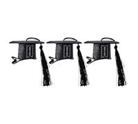 Alomejor Mini Barrettes à Cheveux pour Chapeau de Remise de Diplôme, Adorables épingles à Cheveux pour Maintenir Fermement les pour la Fête de Remise des Diplômes et les (BLACK)