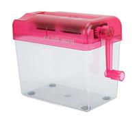 Alomejor Mini Broyeur Portatif Efficace à Manivelle, Matériau ABS pour Bureau et école, Broyeur de Papier Entièrement Transparent