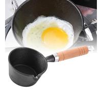 Alomejor Mini Cocotte en Fonte Émaillée Ronde, Petite Marmite à Beurre et Poêle à Omelette Idéale pour Cuisson à Feu Doux, Ustensile de Cuisine Multifonctionnel à Usage Domestique