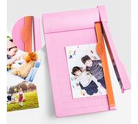 Alomejor Mini Coupe-papier Portable Solide et Durable pour Couper des Cartes d'identité avec Photo dans les Maisons, les écoles et les Studios 160 Mm Rose