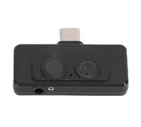 Alomejor Mini de Téléphone, Microphone Omnidirectionnel Haute fidélité avec Suppression du Bruit pour Smartphones, Tablettes, Appareils Photo, Ordinateurs, Type C Plug and Play (Black)