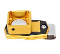 Alomejor Mini étui à Craie de Billard Magnétique Professionnel, Accessoire de Billard Portable, Matériau en Aluminium Léger (Gold)