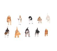 Alomejor Mini Figurines de Chiens Ensemble de Jouets, Animaux en PVC (10 | Peint à la main, Matériaux non toxiques, Idéal pour l\'éducation, Décorez les chambres d\'enfants