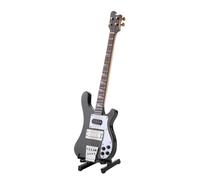Alomejor Mini Guitare, Modèle de Guitare Basse Miniature en Tilleul avec Support et étui, Parfait pour Les Amateurs de Musique et l'affichage de Bureau
