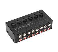 Alomejor Mini Mélangeur Stéréo 6 Canaux Contrôle du Volume Indépendant Mélangeur Passif Portable pour PC CD Ordinateur Portable