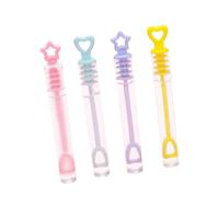 Alomejor Mini Plastic Bubble Mur 48pcs Bulle Blow Blower Tube for Kids 4-6 Years Colorful Bubbel Toys adapté à la Fête des Enfants et à la Décoration Mariée