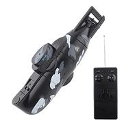 Alomejor Mini Simulation Military Remote Control Submarine, Modèle de Jouets à 6 Canaux, Noir, Batterie Rechargeable Alimentée, Mouvement vers L'arrière en Avant (Black)