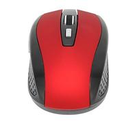 Alomejor Mini Souris sans Fil Design Ergonomique 2,4 GHz 3 Niveaux DPI Compatible avec et MacOS Portable (Rouge)