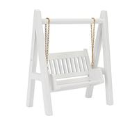 Alomejor Miniature Swing pour Décoration de Maison de Poupée 1:12 | Matériau en bois de bouleau, design exquis, adapté aux scènes de jardin, améliore la créativité du bricolage
