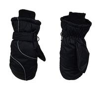 Alomejor Mitaines de Ski pour Enfants, d'hiver Chauds en Nylon Imperméable avec Doublure en Velours Doux, Manchette Longue élastique et Poignet à Boucle à Crochet, 20 Cm pour Filles Garçons de 4 à