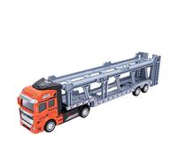 Alomejor Modèle de Camion de Transport en Alliage 1:48, avec Pont de Transport de Voiture pour Affichage de Collection à L'échelle 1:48 (Orange)