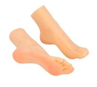 Alomejor Modèle de Pied Féminin Réaliste en Silicone avec Os intégré pour Affichage de Bijoux, Pratique de la Peinture pour Artiste, 1 Paire