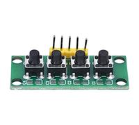 Alomejor Module de Clavier à 4 Broches, Robuste et Durable, Interrupteur de Clavier à 4 Boutons Indépendants pour L'expérimentation électronique