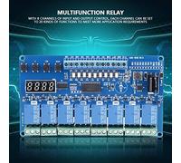 Alomejor Module Relais Multifonction avec 8 Canaux | Large entrée de tension 8-36 V, fonction de synchronisation précise, fonction d\'économie d\'énergie, indicateurs LED.