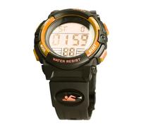 Alomejor Montre de Sport Numérique étanche pour Enfants, Montre D'extérieur Multifonctionnelle Durable pour Garçons et Filles, Bracelet en PU (Gold)