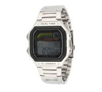 Alomejor Montre de Sport Numérique rétro-éclairé LED, pour étudiants, Multifonctionnelle, Bracelet en Acier Inoxydable, pour L'extérieur, pour Hommes et Femmes (#1)