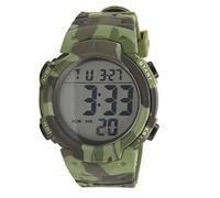 Alomejor Montre électronique de Sport pour Hommes, Affichage Numérique Multifonctionnel avec Alarme Veilleuse WR50M étanche, pour la Course à Pied, Le Camping et la Natation (Vert OD)