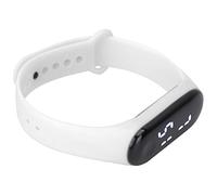 Alomejor Montre Numérique Sportive avec Bracelet en Silicone, Affichage LED, pour étudiants en Cours D'exécution et en Voyage, 4 Options de Couleurs, Batterie AG10 (White)