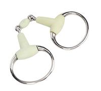 Alomejor Mors de Cheval, Filet enveloppé de Caoutchouc en Acier Inoxydable pour l'entraînement, Confort amélioré, Contrôle Efficace pour Les Cavaliers, Rouleau en Cuivre et Conception Durable