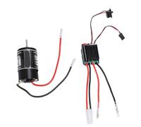 Alomejor Moteur à Balais RC 550, 6 12 V, 16 AWG, pour Véhicules Radiocommandés, Voitures et Bateaux, avec Contrôleur 320 A, Bec 5 V/2 A.