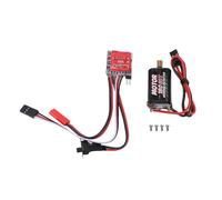 Alomejor Moteur sans Balais et ESC 30A, Contrôleur de Vitesse électrique avec Frein, Connecteur d'alimentation JST Rouge pour Voitures et Bateaux RC 1/16, 1/18 et /24 (60T)