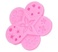 Alomejor Moule à Chocolat en Silicone, Feuille de Fleur, Outil de Cuisson Réutilisable pour Mariage, Fête D'anniversaire pour Enfants, Rose (PINK)