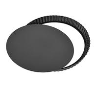 Alomejor Moule à Profond Antiadhésif pour la Cuisson avec Fond Amovible, Moule à Quiche en Acier au Carbone de qualité Supérieure pour Tartes, Gâteaux et Quiches, Idéal pour les Boulangers