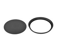 Alomejor Moule à Profond Antiadhésif pour la Cuisson avec Fond Amovible, Moule à Quiche en Acier au Carbone de qualité Supérieure pour Tartes, Gâteaux et Quiches, Idéal pour les (#3)