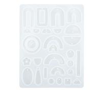 Alomejor Moule de Boucle D'oreille en Résine Réutilisable, Haute élasticité, Production de Bricolage avec Trou de Suspension pour la Fabrication de Boucles D'oreilles, Outils de Fabrication de Boucles